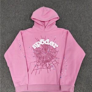 Sp5der OG Web Hoodie 'Pink'